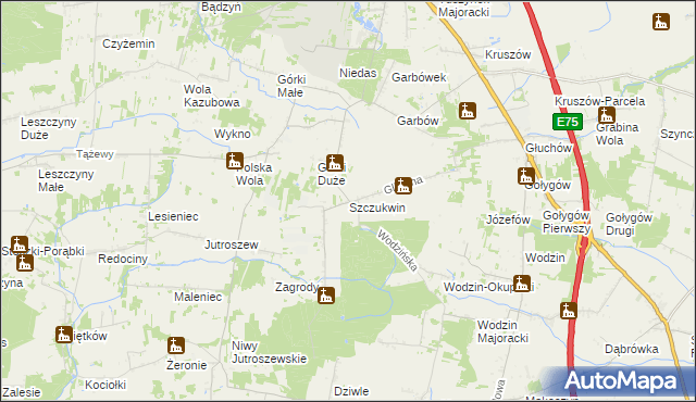 mapa Szczukwin, Szczukwin na mapie Targeo