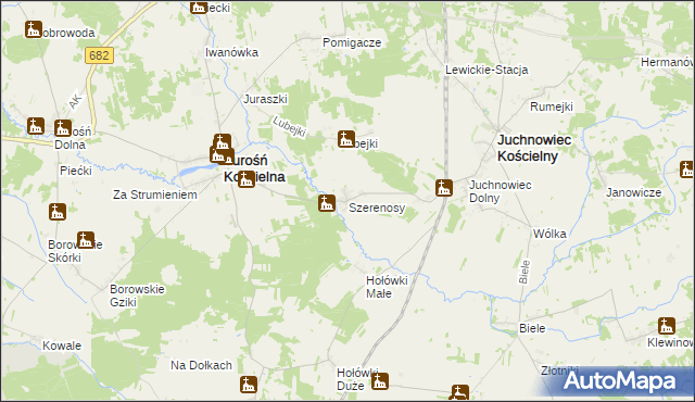 mapa Szerenosy, Szerenosy na mapie Targeo