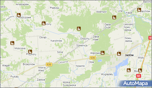 mapa Szewnica, Szewnica na mapie Targeo