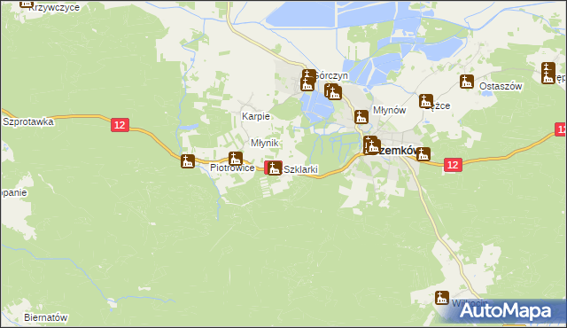 mapa Szklarki, Szklarki na mapie Targeo