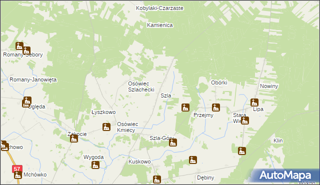 mapa Szla, Szla na mapie Targeo