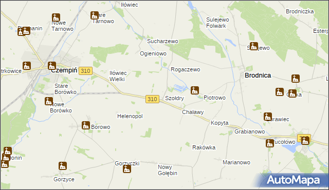 mapa Szołdry, Szołdry na mapie Targeo