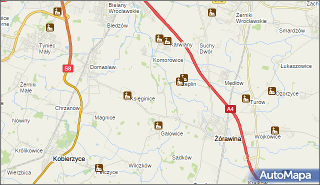 mapa Szukalice, Szukalice na mapie Targeo