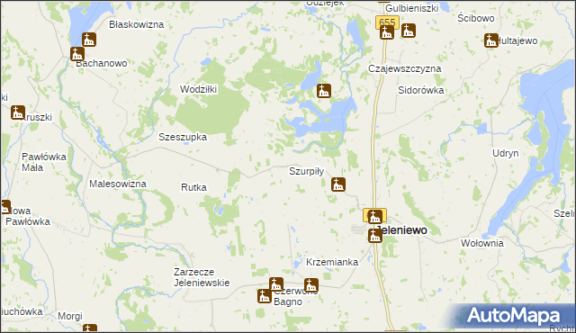 mapa Szurpiły, Szurpiły na mapie Targeo