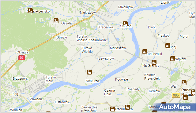 mapa Szwagrów, Szwagrów na mapie Targeo