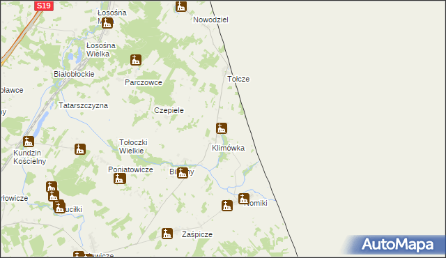 mapa Szymaki gmina Kuźnica, Szymaki gmina Kuźnica na mapie Targeo