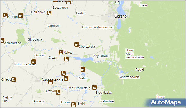 mapa Szynkówko, Szynkówko na mapie Targeo