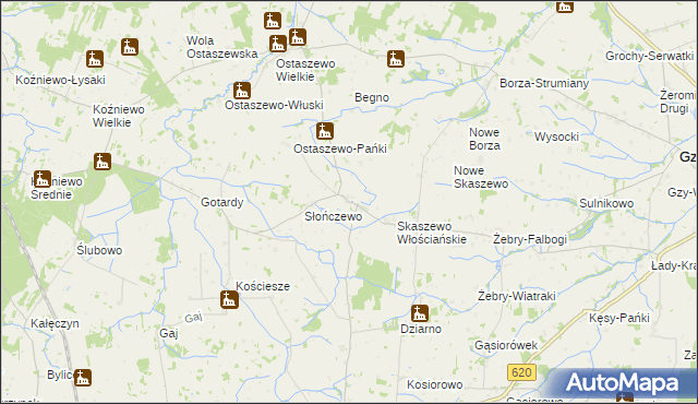 mapa Szyszki gmina Gzy, Szyszki gmina Gzy na mapie Targeo