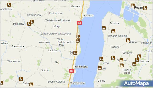 mapa Tądów Dolny, Tądów Dolny na mapie Targeo