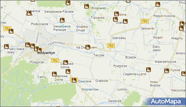 mapa Tarczek, Tarczek na mapie Targeo