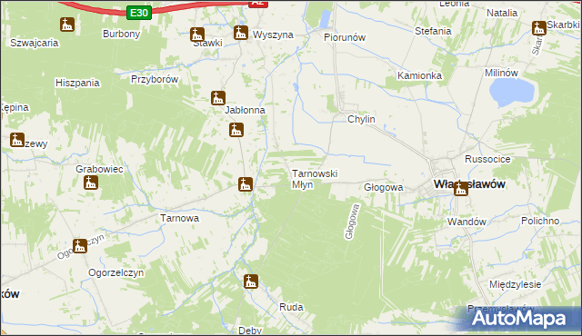 mapa Tarnowski Młyn, Tarnowski Młyn na mapie Targeo
