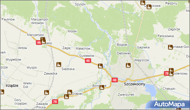 mapa Tęgobórz, Tęgobórz na mapie Targeo