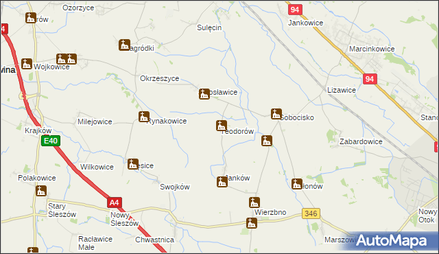 mapa Teodorów gmina Domaniów, Teodorów gmina Domaniów na mapie Targeo