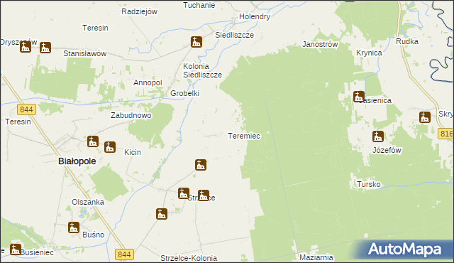 mapa Teremiec, Teremiec na mapie Targeo