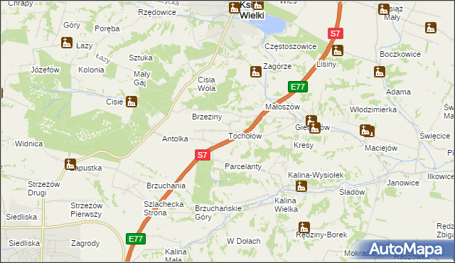 mapa Tochołów, Tochołów na mapie Targeo