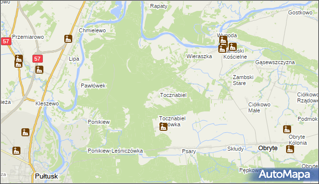 mapa Tocznabiel, Tocznabiel na mapie Targeo