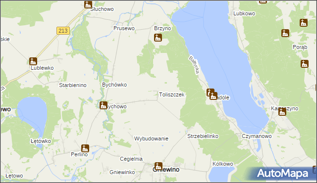 mapa Toliszczek, Toliszczek na mapie Targeo