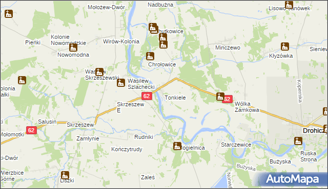 mapa Tonkiele, Tonkiele na mapie Targeo