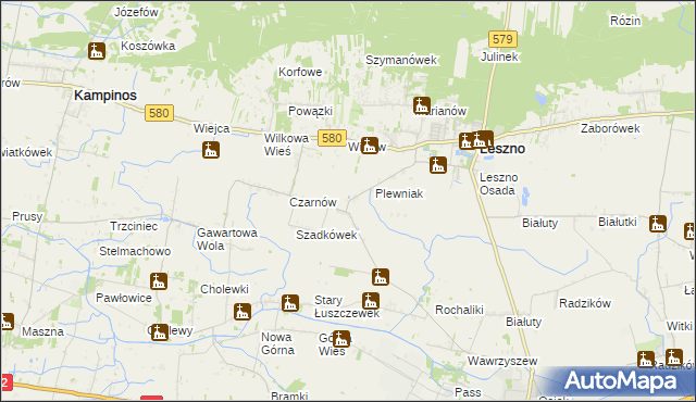 mapa Towarzystwo Czarnów, Towarzystwo Czarnów na mapie Targeo