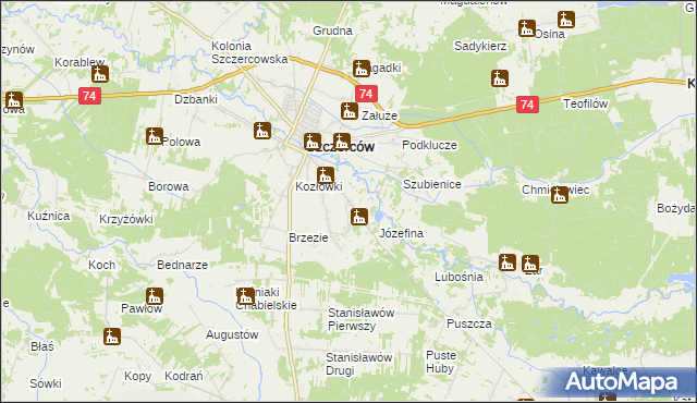 mapa Trakt Puszczański, Trakt Puszczański na mapie Targeo