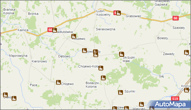 mapa Truski, Truski na mapie Targeo