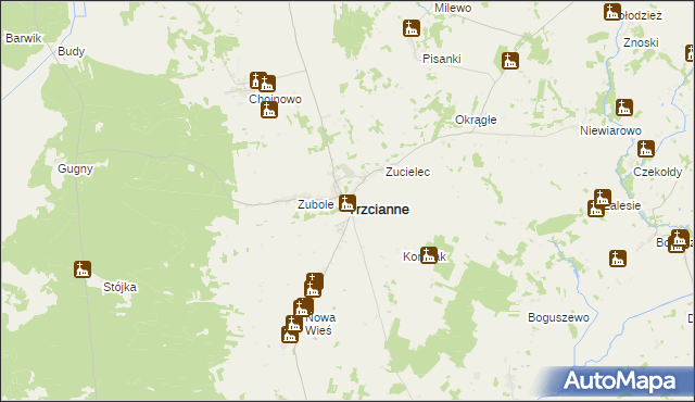 mapa Trzcianne, Trzcianne na mapie Targeo