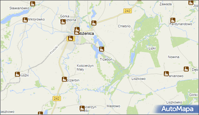 mapa Trzeboń, Trzeboń na mapie Targeo