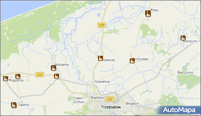 mapa Trzebusz, Trzebusz na mapie Targeo