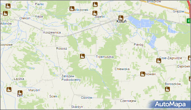 mapa Trzemuszka, Trzemuszka na mapie Targeo