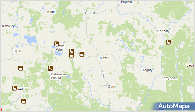 mapa Tuławki, Tuławki na mapie Targeo