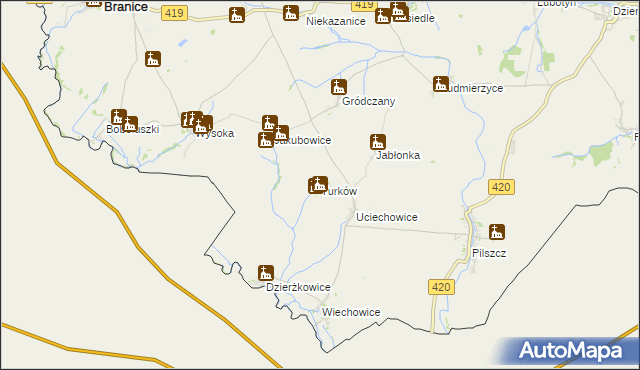 mapa Turków, Turków na mapie Targeo