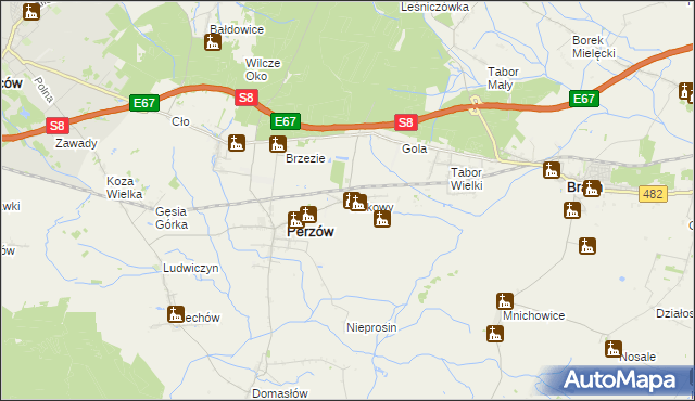mapa Turkowy, Turkowy na mapie Targeo