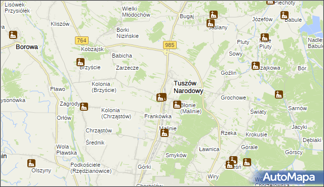 mapa Tuszów Mały, Tuszów Mały na mapie Targeo