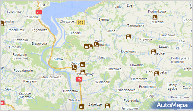 mapa Ubiad, Ubiad na mapie Targeo