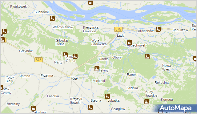 mapa Uderz, Uderz na mapie Targeo