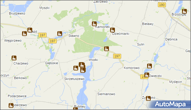 mapa Waliszewo gmina Kłecko, Waliszewo gmina Kłecko na mapie Targeo