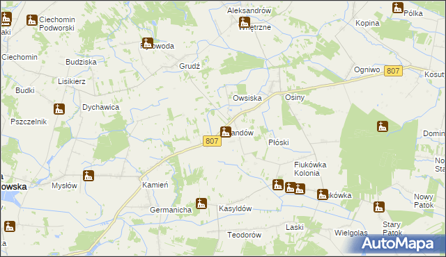 mapa Wandów, Wandów na mapie Targeo