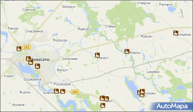 mapa Wardyń, Wardyń na mapie Targeo