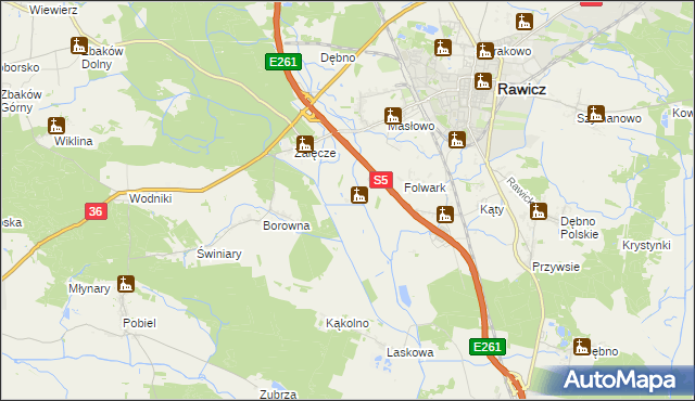 mapa Warszewko, Warszewko na mapie Targeo