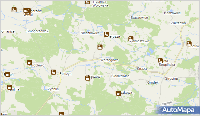 mapa Warzęgowo, Warzęgowo na mapie Targeo