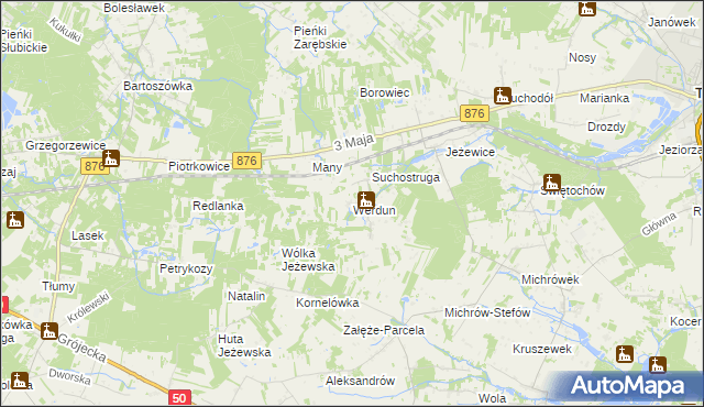 mapa Werdun, Werdun na mapie Targeo