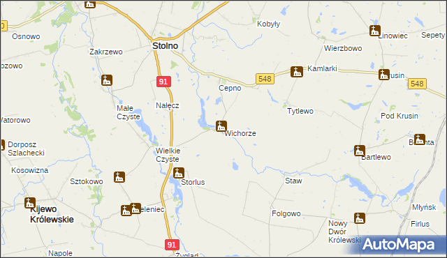 mapa Wichorze, Wichorze na mapie Targeo