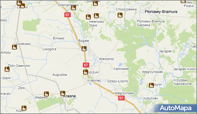 mapa Wielodróż, Wielodróż na mapie Targeo
