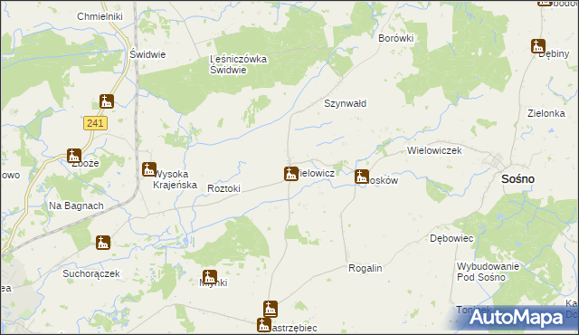 mapa Wielowicz, Wielowicz na mapie Targeo