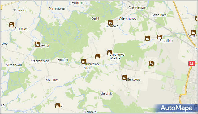 mapa Wierzbięcin gmina Słupsk, Wierzbięcin gmina Słupsk na mapie Targeo