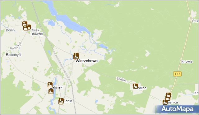 mapa Wierzchówko, Wierzchówko na mapie Targeo