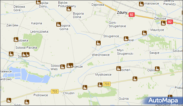 mapa Wierznowice, Wierznowice na mapie Targeo