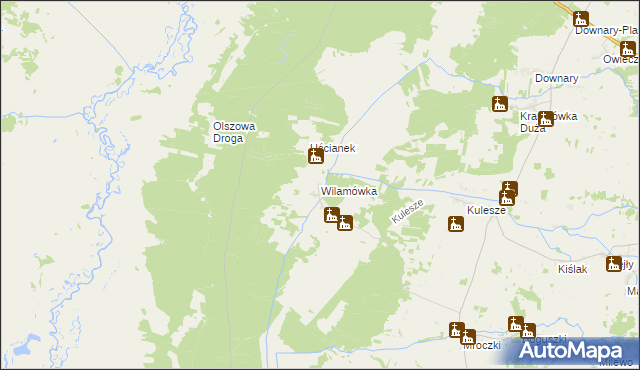 mapa Wilamówka, Wilamówka na mapie Targeo