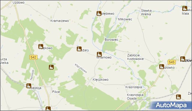 mapa Wilamowo gmina Działdowo, Wilamowo gmina Działdowo na mapie Targeo