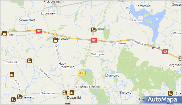 mapa Wilczyna, Wilczyna na mapie Targeo